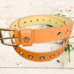 Adrienne Vittadini Brown Grommet Belt I L/XL